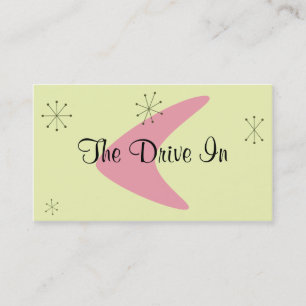 Carte de visite moderne rétro du milieu du siècle