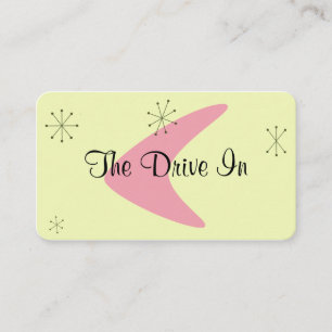 Carte de visite moderne rétro du milieu du siècle