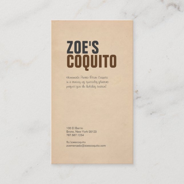 Carte De Visite Moderne rustique (Devant)