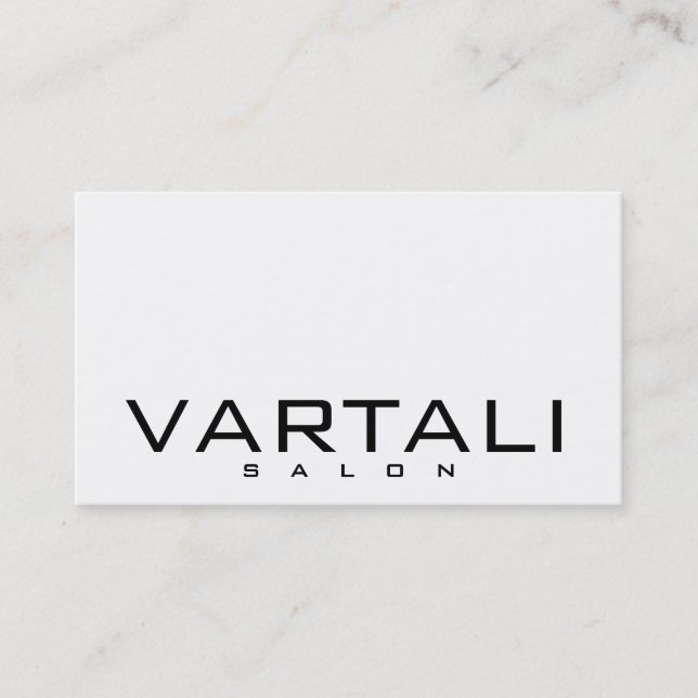 Carte de visite moderne salon noir blanc clair (Devant)