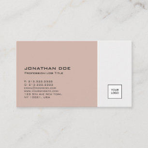 Carte De Visite Moderne Simple Avec Logo Couleurs Élégantes Profes