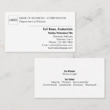 Moderne Simple Business Détaillé noir et blanc