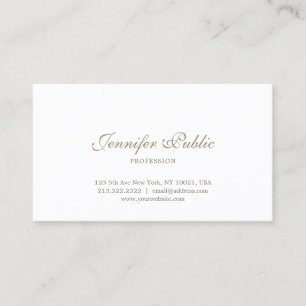 Carte De Visite Moderne Simple Chic Design Professionnel Élégant