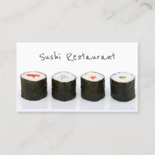 Carte de visite moderne simple de sushi