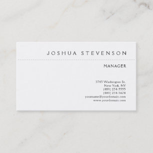 Carte De Visite Moderne simple élégant minimaliste noir et blanc