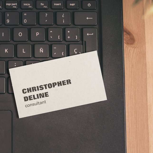 Carte De Visite Moderne simple et élégant Papier Brown Consultant (Créateur téléchargé)