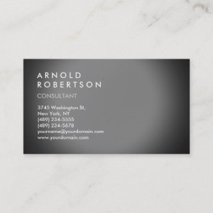 Carte de visite moderne simple gris clair tendance