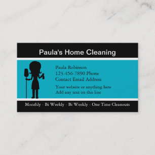 Carte De Visite Moderne Simple Maison Nettoyante Maid