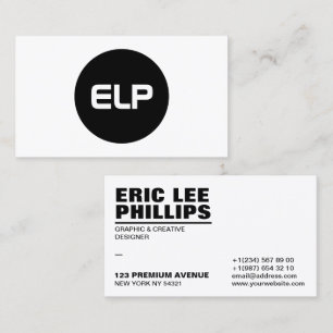 Carte De Visite Moderne Simple Minimaliste Gras Blanc Professionne