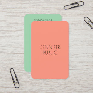 Carte De Visite Moderne Simple Modèle Élégante Couleurs tendance