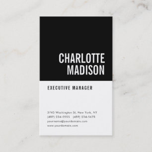Carte De Visite Moderne Simple Noir Blanc Tendance Minimaliste Sim