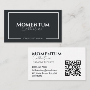 Carte De Visite Moderne Sleek Black White Typographie Professionne