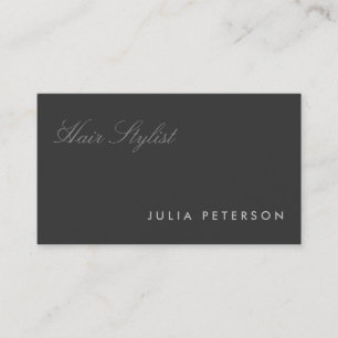 Carte De Visite Moderne Styliste professionnelle de gris foncé