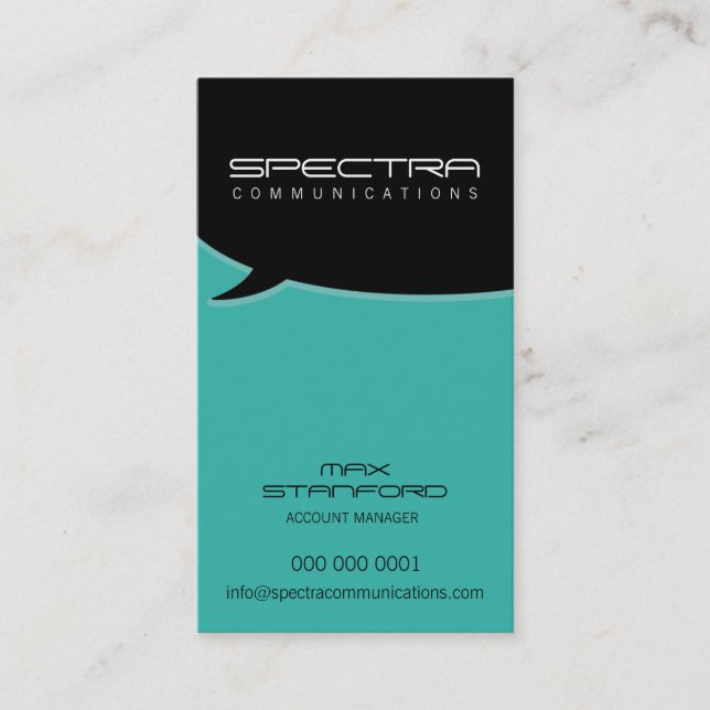 CARTE DE VISITE MODERNE :: talk bulle 11P (Devant)