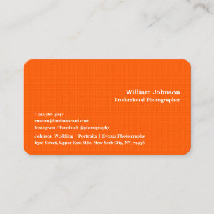 Carte De Visite Moderne tendance Chic Orange Carrés personnalisés
