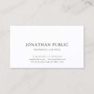 Carte De Visite Moderne tendance Design simple Modèle élégant