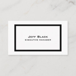Carte De Visite Moderne tendance Elégant noir blanc
