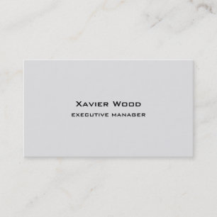 Carte De Visite Moderne tendance Elégant Simple Grey Manager
