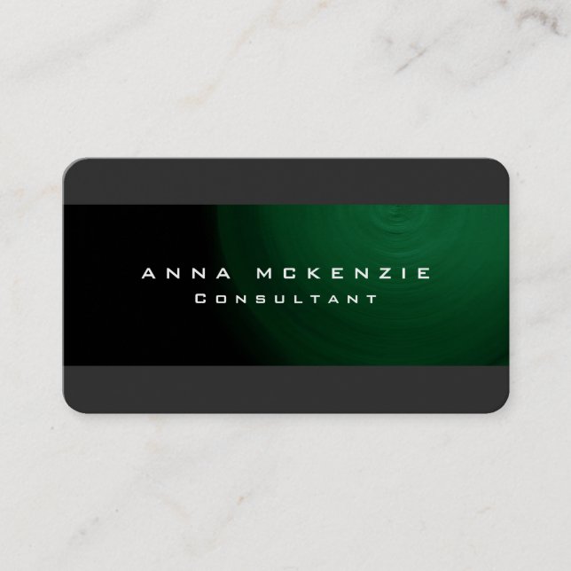 Carte De Visite Moderne tendance Green Grey Unique tendance Creati (Devant)