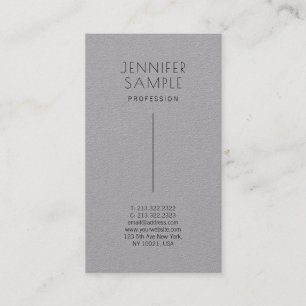 Carte De Visite Moderne tendance minimal élégant gris haut de gamm