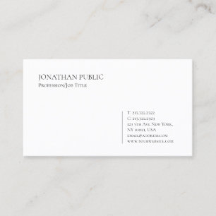 Carte De Visite Moderne tendance minimaliste élégant Simple Modèle