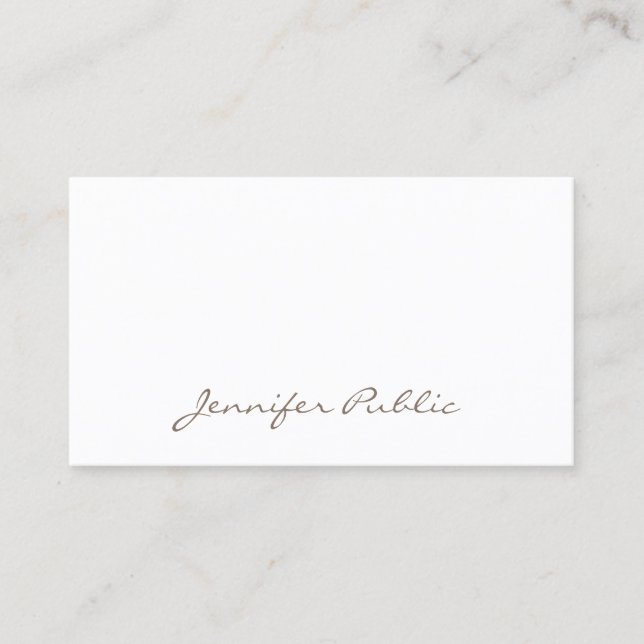 Carte De Visite Moderne tendance Professional Cute Clean Plain (Devant)