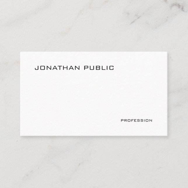 Carte De Visite Moderne tendance Professionnel élégant Cool lisse (Devant)
