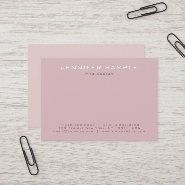 Carte De Visite Moderne tendance Professionnel Premium Silk Luxury (Devant/Arrière en situation)
