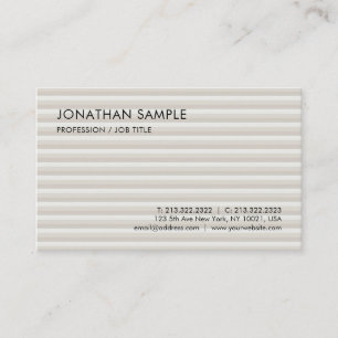Carte De Visite Moderne tendance Simple Professional Modèle élé