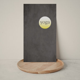 Carte De Visite Moderne Texture Simple Noir Jaune Professeur de Yo