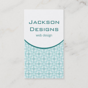 Carte de visite moderne, Turquoise