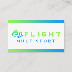 Carte de visite moderne vert et bleu