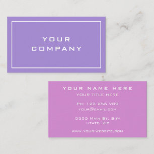 Carte de visite moderne violet rose Choisir les co