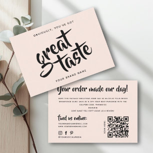 Carte De Visite Moderne vous avez un excellent goût qr code merci