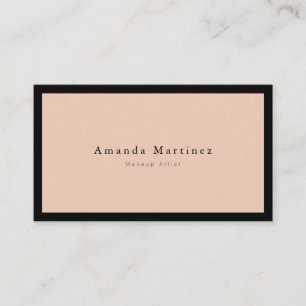 Carte De Visite Modernes minimalistes rougissent noir rose de x