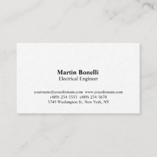 Carte de visite moderniste d'ingénieur électrique