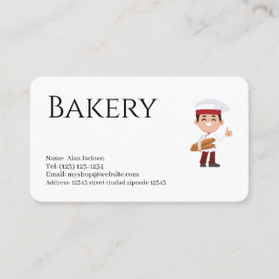 carte de visite modifiable boulangerie