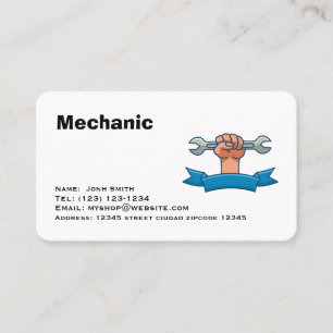 carte de visite modifiable des services mécaniques