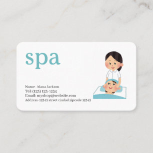 carte de visite modifiable des services spa