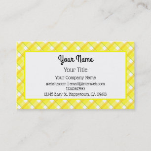 Carte de visite modifiable du Motif blanc jaune