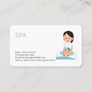 carte de visite modifiable services de spa
