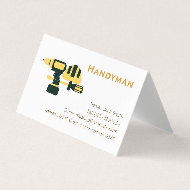 carte de visite modifiable services d'homme à tout (Devant)