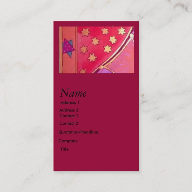 Carte De Visite Mogen David (Devant)