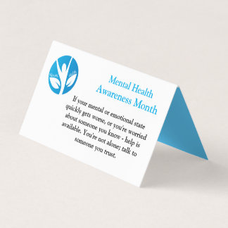 Carte De Visite Mois de sensibilisation à la santé mentale