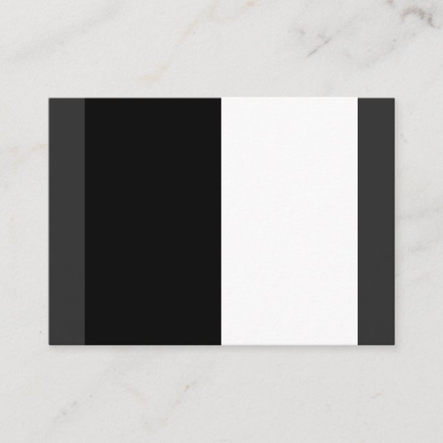 Carte De Visite moitié blanc noir moitié noir moitié noir blanc (Devant)