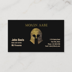 Carte De Visite Molon Labe, viennent les prendre (la version de