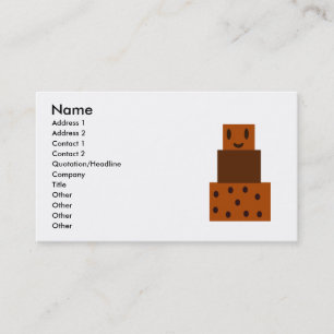 Carte De Visite Mon joyeux gâteau au chocolat