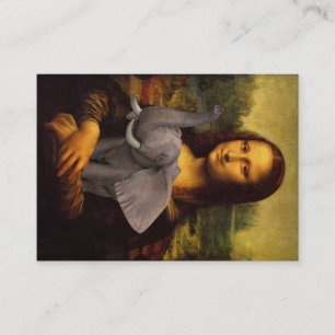 Carte De Visite Mona Lisa aime des éléphants