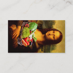 Carte De Visite Mona Lisa aime les légumes