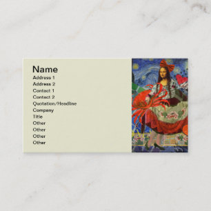 Carte De Visite Mona Lisa Fun Zodiac Whimsical